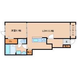 京終駅 徒歩19分 1階の物件間取画像